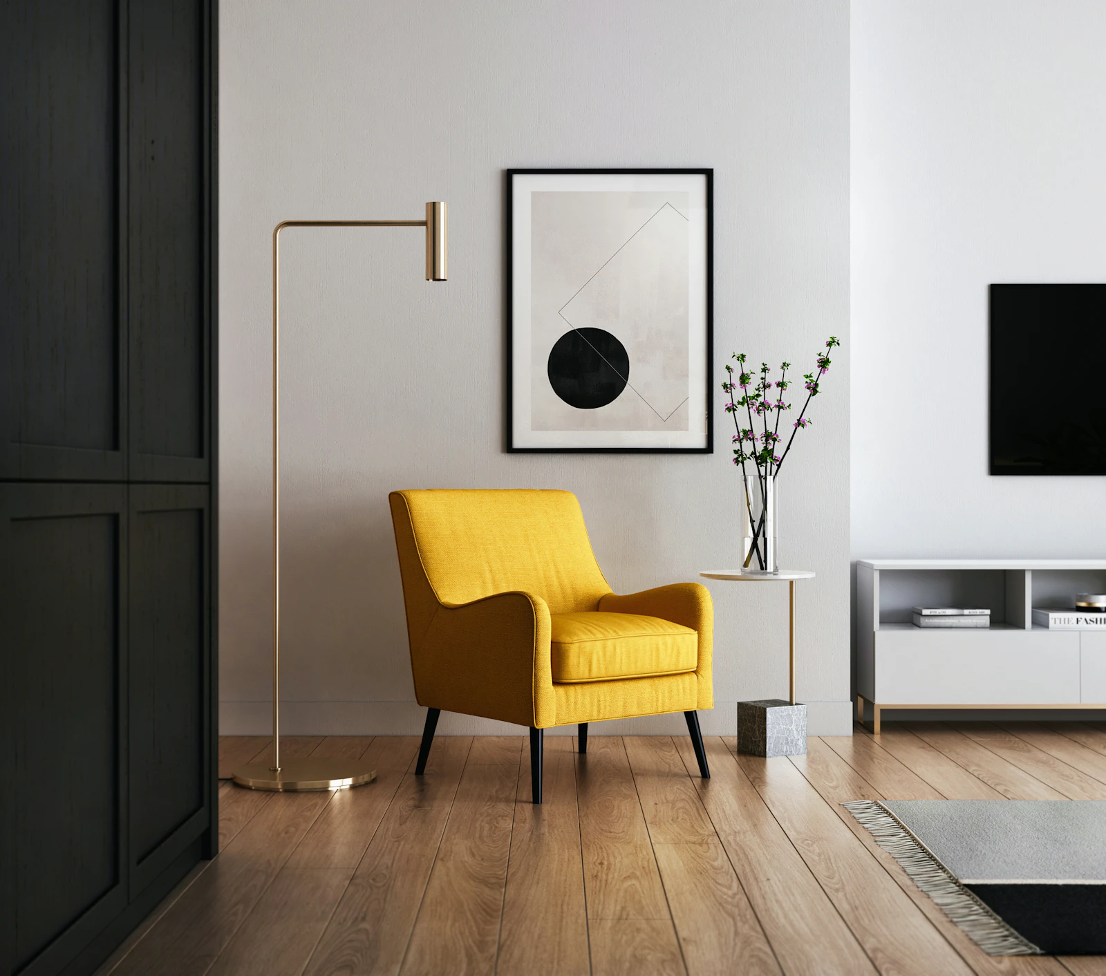 Warm minimal living room in Kileleshwa, Nairobi
